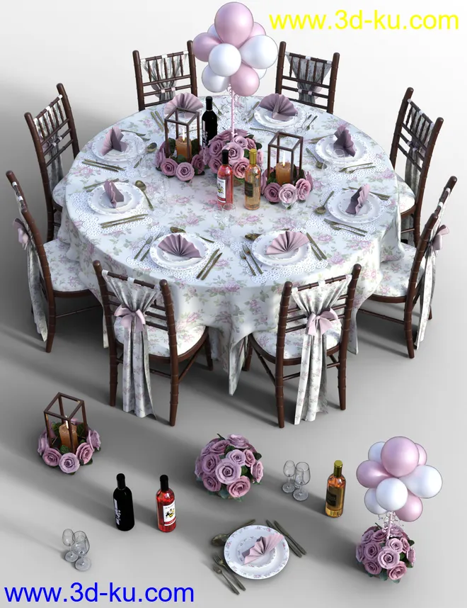 Floral Dining Texture Add-On模型的图片9