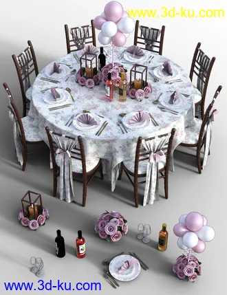 3D打印模型Floral Dining Texture Add-On的图片