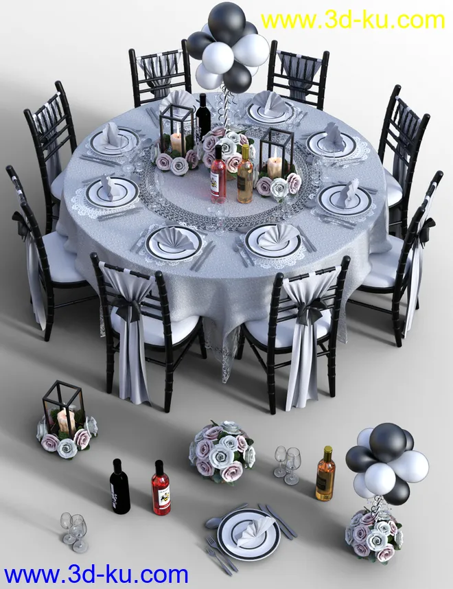 Floral Dining Texture Add-On模型的图片10