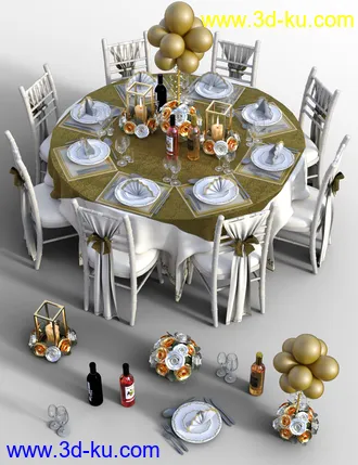 3D打印模型Floral Dining Texture Add-On的图片