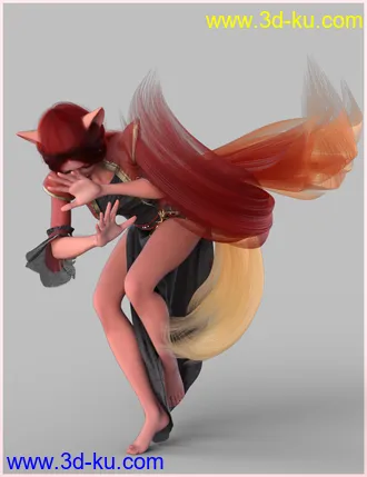 3D打印模型Foxfire Poses for Kiko 8.1 and Genesis 8.1 Females的图片