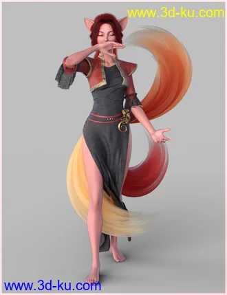 3D打印模型Foxfire Poses for Kiko 8.1 and Genesis 8.1 Females的图片