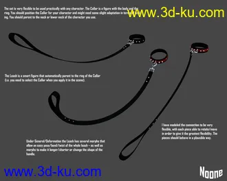 3D打印模型FREEBIE Collar and Leash的图片