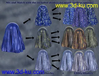 3D打印模型FSL Classic Elegance Clothing Shaders for Iray的图片