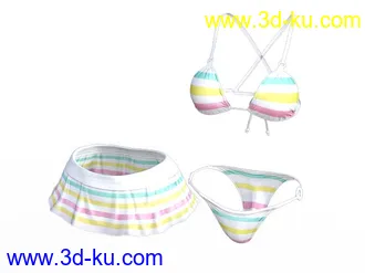 3D打印模型Fun Bikini for Genesis 8 Female的图片
