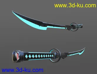 3D打印模型Future Samurai Animations with Sword for Genesis 8.1 Female and Noska 8.1的图片