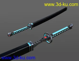 3D打印模型Future Samurai Animations with Sword for Genesis 8.1 Female and Noska 8.1的图片