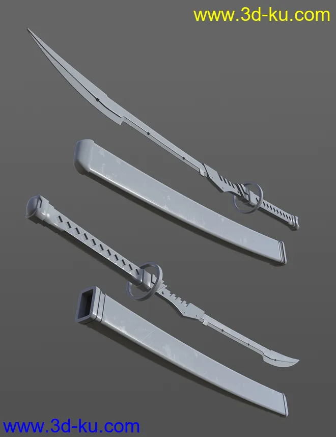 Future Samurai Animations with Sword for Genesis 8.1 Female and Noska 8.1模型的图片9