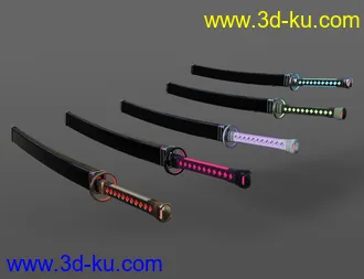 3D打印模型Future Samurai Animations with Sword for Genesis 8.1 Female and Noska 8.1的图片