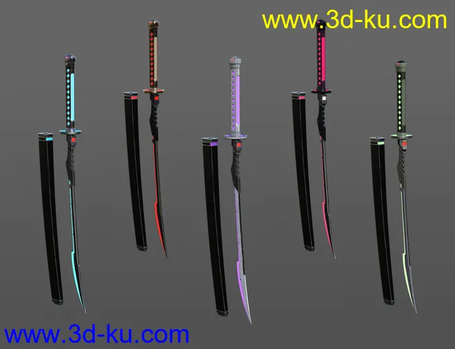 Future Samurai Animations with Sword for Genesis 8.1 Female and Noska 8.1模型的图片11