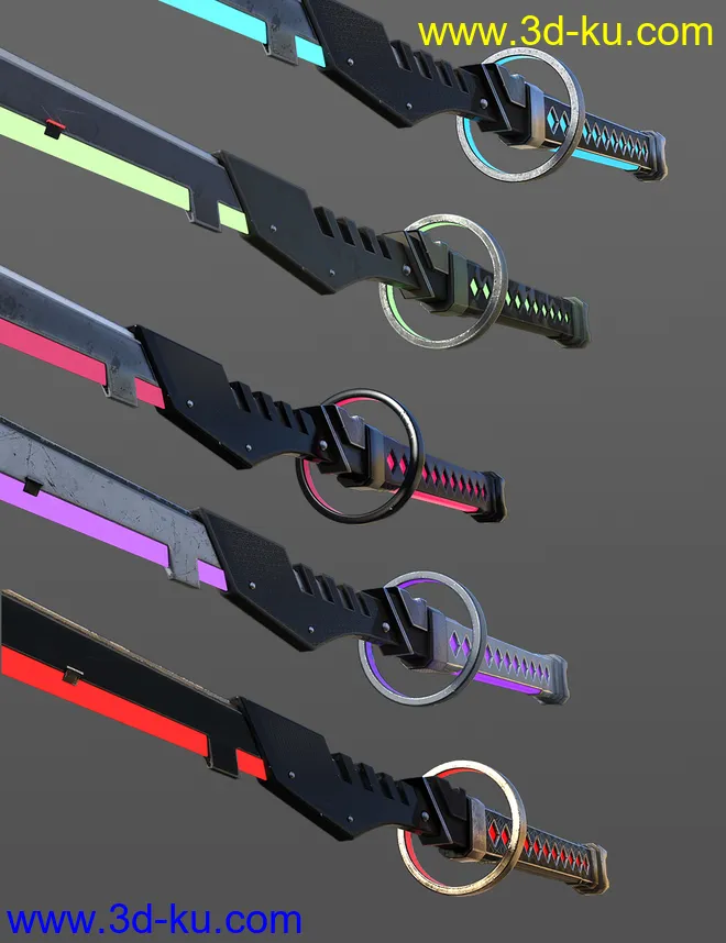 Future Samurai Animations with Sword for Genesis 8.1 Female and Noska 8.1模型的图片12