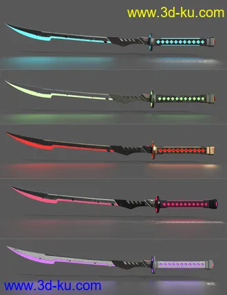 3D打印模型Future Samurai Animations with Sword for Genesis 8.1 Female and Noska 8.1的图片