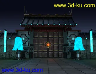 3D打印模型Futuristic Samurai Compound - Environment and Props的图片