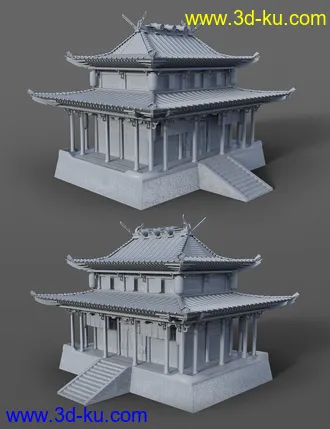 3D打印模型Futuristic Samurai Compound - Environment and Props的图片