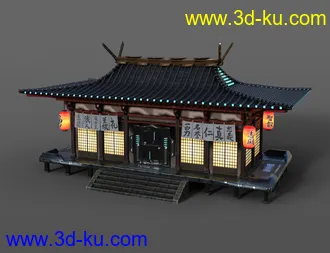 Futuristic Samurai Compound - Environment and Props模型的图片9