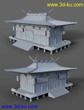 3D打印模型Futuristic Samurai Compound - Environment and Props的图片