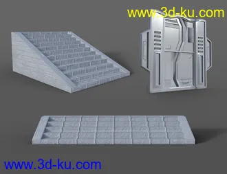 3D打印模型Futuristic Samurai Compound - Environment and Props的图片