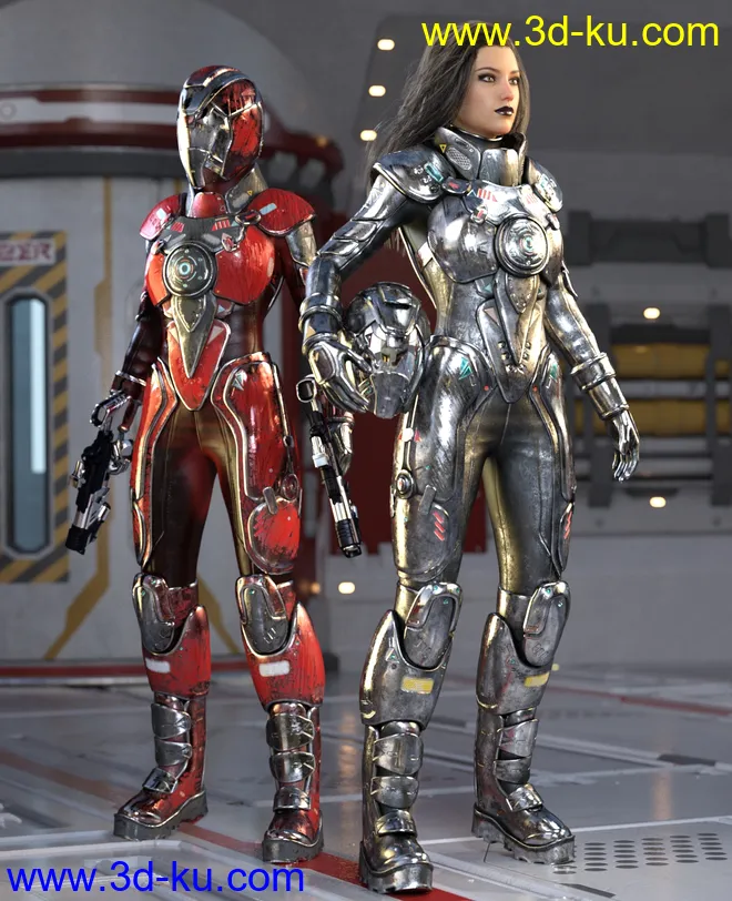 Galactic Sci-Fi Suit for Genesis 8 Female(s)模型的图片1