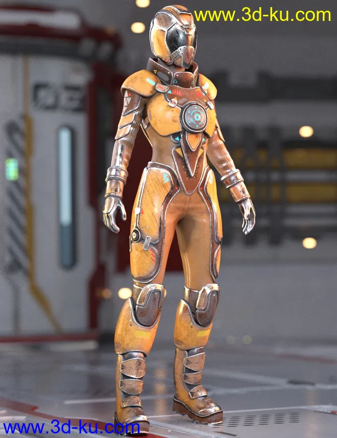 Galactic Sci-Fi Suit for Genesis 8 Female(s)模型的图片2