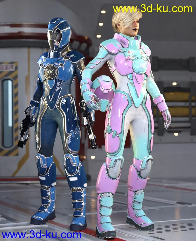 Galactic Sci-Fi Suit for Genesis 8 Female(s)模型的图片3