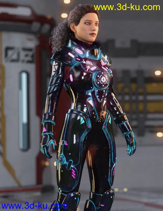 Galactic Sci-Fi Suit for Genesis 8 Female(s)模型的图片6