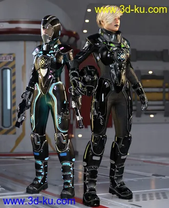 3D打印模型Galactic Sci-Fi Suit for Genesis 8 Female(s)的图片