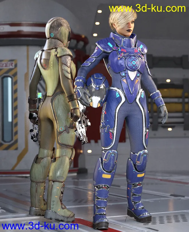 Galactic Sci-Fi Suit for Genesis 8 Female(s)模型的图片12