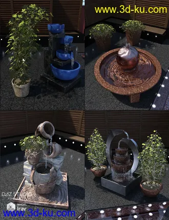 3D打印模型Garden Water Features的图片