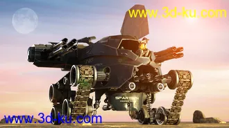 3D打印模型Gato Gordo Battle Tank的图片