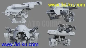 3D打印模型Gato Gordo Battle Tank的图片