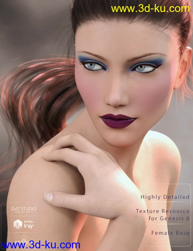 Genesis 8 Female Texture Merchant Resource- Light Skin模型的图片1