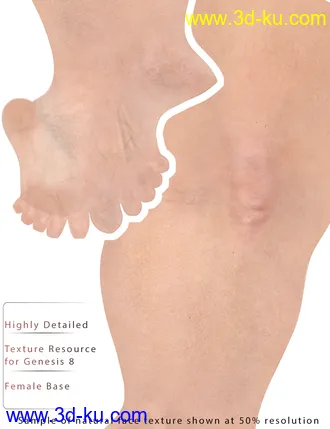 3D打印模型Genesis 8 Female Texture Merchant Resource- Light Skin的图片