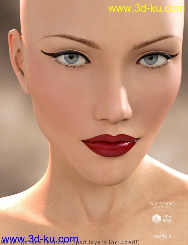 Genesis 8 Female Texture Merchant Resource- Light Skin模型的图片12