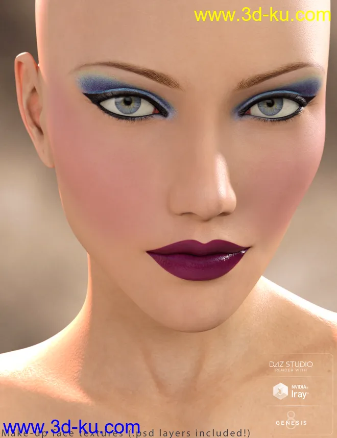 Genesis 8 Female Texture Merchant Resource- Light Skin模型的图片13