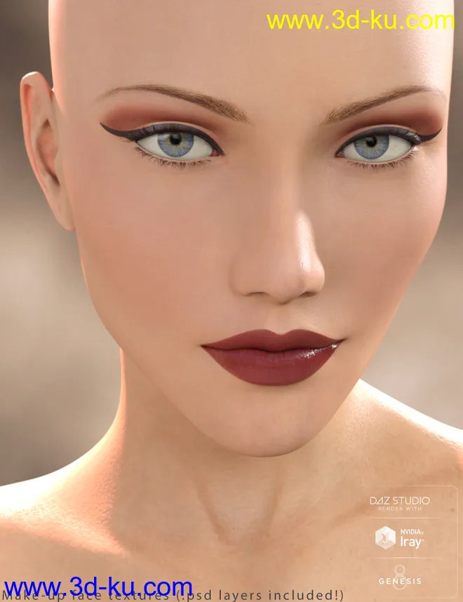 Genesis 8 Female Texture Merchant Resource- Light Skin模型的图片14