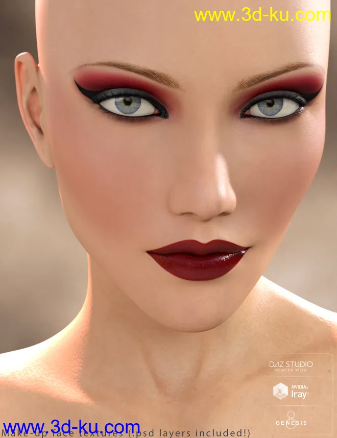 Genesis 8 Female Texture Merchant Resource- Light Skin模型的图片15