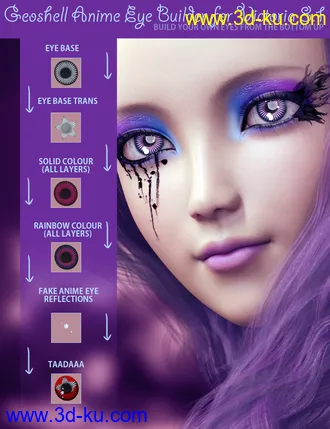 3D打印模型Geoshell Anime Eye Builder for Victoria 8.1的图片