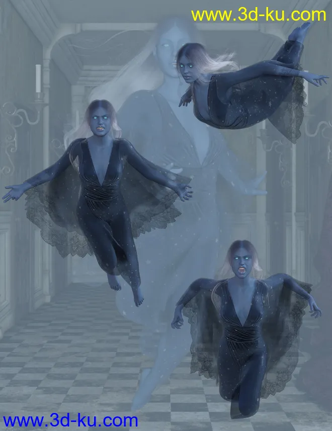 Ghostly Poses for Genesis 8 Female模型的图片4