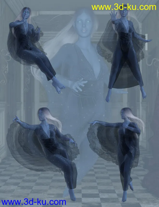 Ghostly Poses for Genesis 8 Female模型的图片5