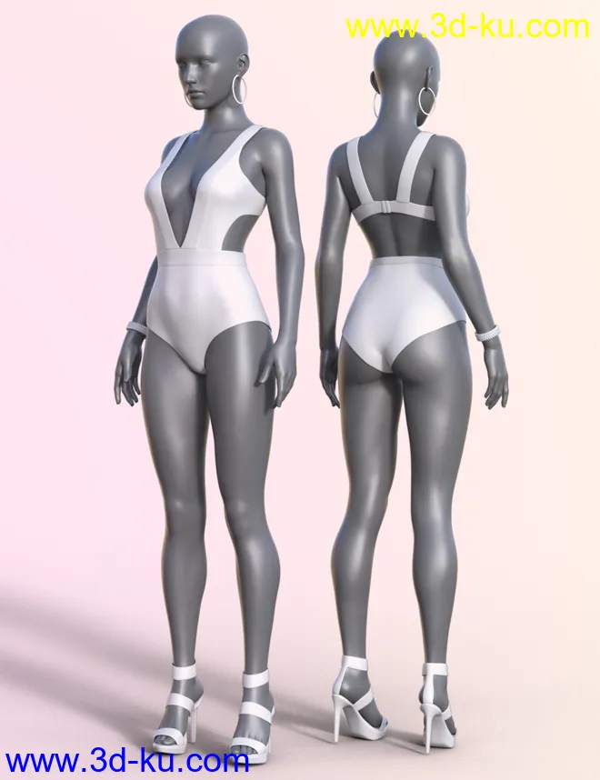 Girls of Summer I Outfit for Genesis 8 and 8.1 Females模型的图片9