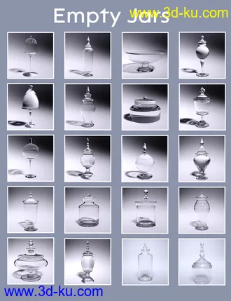 3D打印模型Glass Jars Collection的图片
