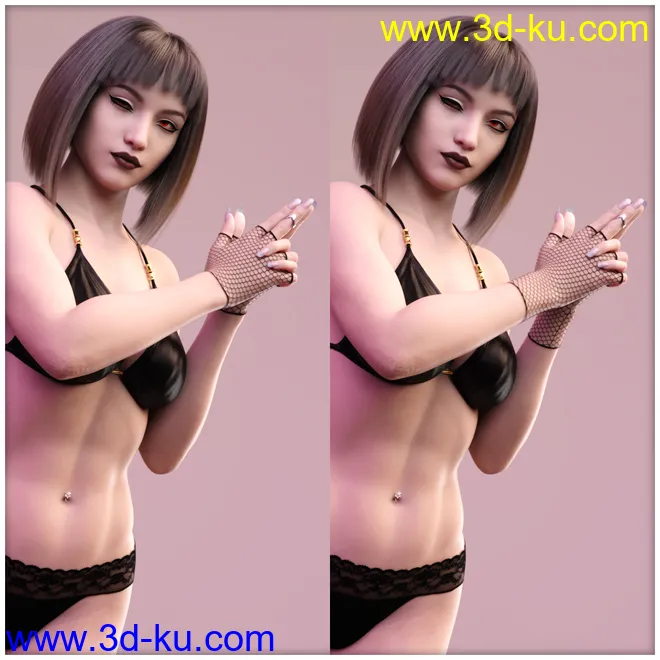 Gloves and Mitten Fashion for Genesis 8 Female(s)模型的图片4