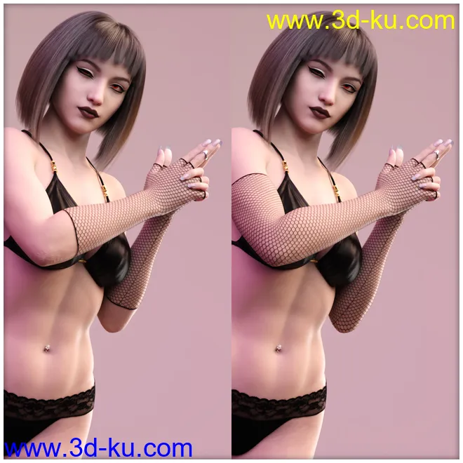 Gloves and Mitten Fashion for Genesis 8 Female(s)模型的图片5