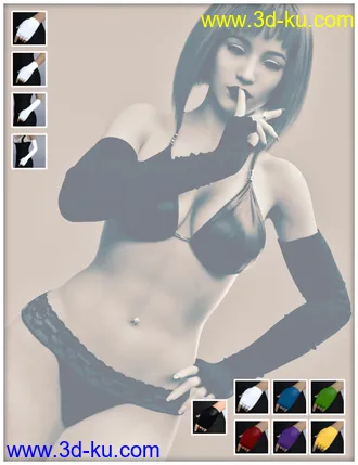 3D打印模型Gloves and Mitten Fashion for Genesis 8 Female(s)的图片