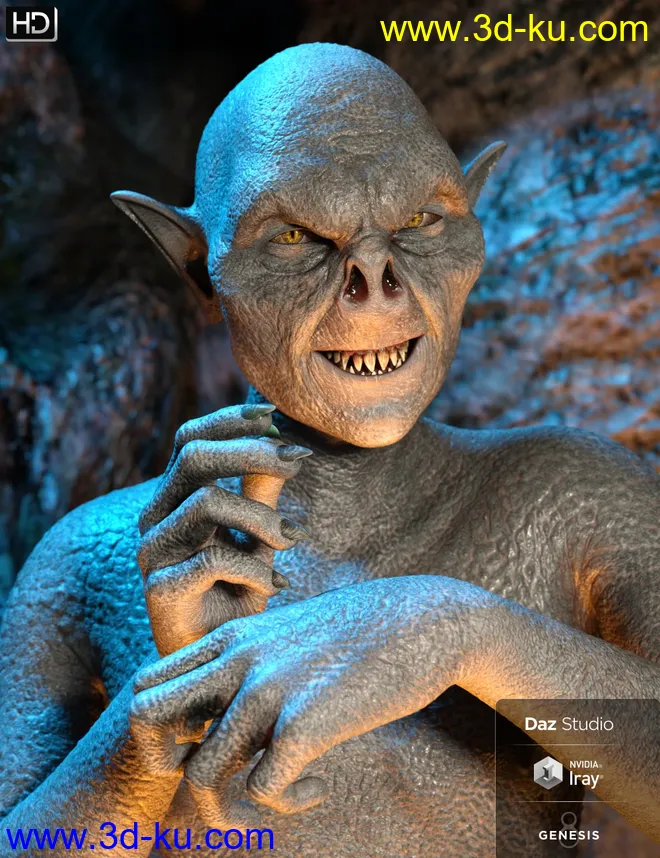 Goblin Raider HD for Genesis 8 Male模型的图片1