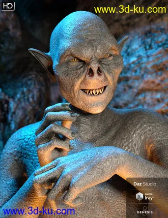 3D打印模型Goblin Raider HD for Genesis 8 Male的图片