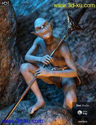 3D打印模型Goblin Raider HD for Genesis 8 Male的图片