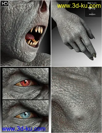 3D打印模型Goblin Raider HD for Genesis 8 Male的图片