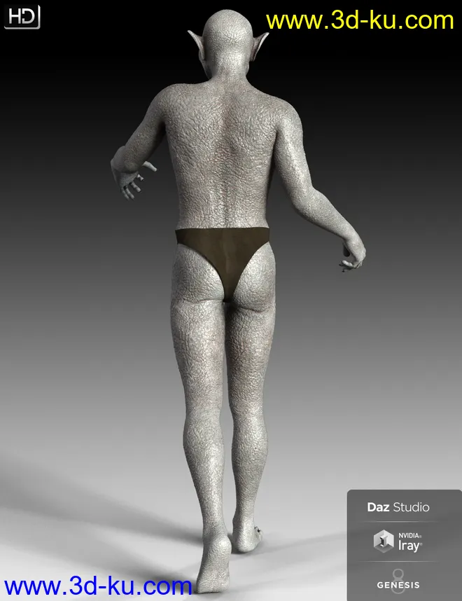 Goblin Raider HD for Genesis 8 Male模型的图片8