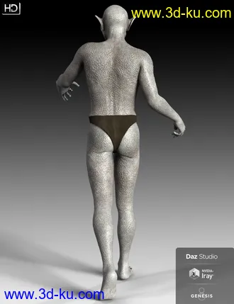 3D打印模型Goblin Raider HD for Genesis 8 Male的图片